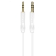 Аудіокабель BOROFONE BL16 3.5mm male to 3.5mm male, PVC, 1m, White