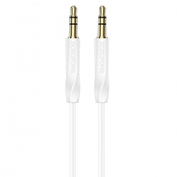 Аудіокабель BOROFONE BL16 3.5mm male to 3.5mm male, PVC, 1m, White