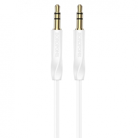 Аудіокабель BOROFONE BL16 3.5mm male to 3.5mm male, PVC, 1m, White