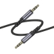 Аудіокабель BOROFONE BL24 3.5mm male to 3.5mm male, nylon braid, 1m, Metal Grey