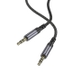 Аудіокабель BOROFONE BL24 3.5mm male to 3.5mm male, nylon braid, 1m, Metal Grey