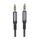 Аудіокабель BOROFONE BL24 3.5mm male to 3.5mm male, nylon braid, 1m, Metal Grey