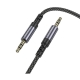Аудіокабель BOROFONE BL24 3.5mm male to 3.5mm male, nylon braid, 1m, Metal Grey