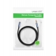 Аудіокабель UGREEN AV118 3.5mm Male to 3.5mm Female, nylon braid, 2m Black