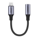Перехідник UGREEN US211 Lightning M/F Round Cable Aluminum Shell with Braided 10cm (Black)(UGR-30756)