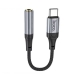 Аудiокабель HOCO LS36 Type-C to 3.5 female, nylon braid, 0.12m, Black
