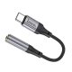 Аудiокабель HOCO LS36 Type-C to 3.5 female, nylon braid, 0.12m, Black