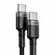 Кабель Baseus Cafule PD2.0 60W flash charging USB cableType-C-Type-C (20V 3A)2M Gray+Black
