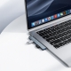 USB-хаб BOROFONE FH1 4-in-1 converter(USB to USB2.0*3+USB3.0) Metal Gray
