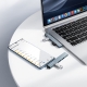 USB-хаб BOROFONE FH1A 4-in-1 converter(Type-C to USB2.0*3+USB3.0) Metal Gray