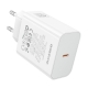 Мережевий зарядний пристрій BOROFONE BA109A Star single port PD40W charger (EU) White