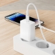 Мережевий зарядний пристрій з кабелем BOROFONE BAS73A Source single port PD20W charger set (C to iP) (EU) White
