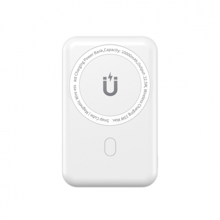 Зовнішній акумулятор WIWU Snap Cube- Magnetic Wireless Charger Power Bank  10000mAh SC1000WHT (3C) White