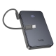Зовнішній акумулятор HOCO J170 Starlight 22.5W+PD20W fully compatible power bank with cable(10000mAh) Metal Gray
