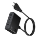 Зарядний пристрій Hoco C152A 1USB/5Type-C QC/PD 45W Black
