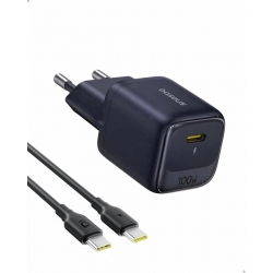 Мережевий зарядний пристрій Baseus EnerFill FH22 GaN 100W USB-C PD 3.0 + USB-C Black
