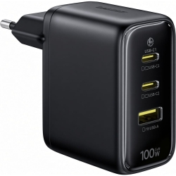 Мережевий зарядний пристрій Baseus EnerFill FE22 100W 2C+U Black (E0123800)