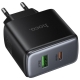 Мережевий зарядний пристрій Hoco C158A Upgrade 45W Black (6942007671965)