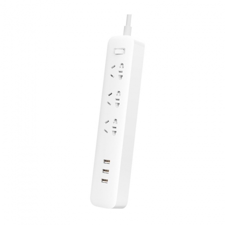 

Удлинитель Mi Power Strip (3 розетки + 3 USB) 27W Fast Charge NRB4049CN, Белый