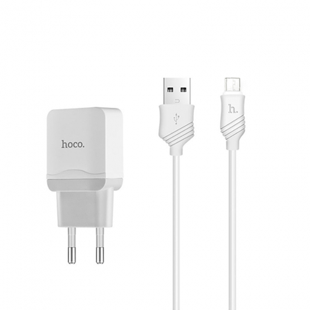 

Комплект зарядного устройства HOCO C22-A 2A Micro USB White, Белый