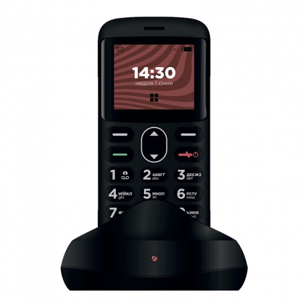 

Мобильный телефон (бабушкофон) Ergo R201 Black, Черный