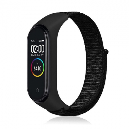 

Текстильный ремешок для Xiaomi Mi Band 4/5 Black, Черный