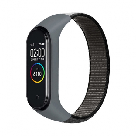 

Текстильный ремешок для Xiaomi Mi Band 4/5 Grey, Серый