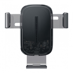 Автомобільний тримач для телефону з БЗП Baseus Explore Wireless Charger Gravity Car Mount (15W) Transparent (WXYL-K02)