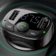 АЗП з FM-трансмітером Baseus T typed Bluetooth MP3 charger with car holder (Standard edition) Black