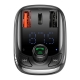 АЗУ с FM-трансмиттером Baseus T typed S-13 Bluetooth MP3 car charger Black (CCTM-B01)