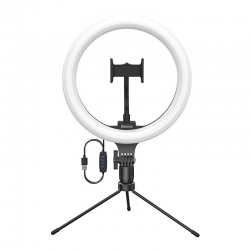 Кільцева світлодіодна LED лампа Baseus Live Stream Holder-table Stand (10-inch Light Ring) (CRZB10-A01)