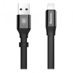 Кабель Baseus Two-in-one Portable Cable (Android/iOS) 1.2m Black (CALMBJ-A01)