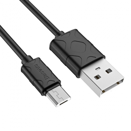 

Кабель Baseus Yaven Micro 2.1A 1m Black (CAMUN-01), Черный