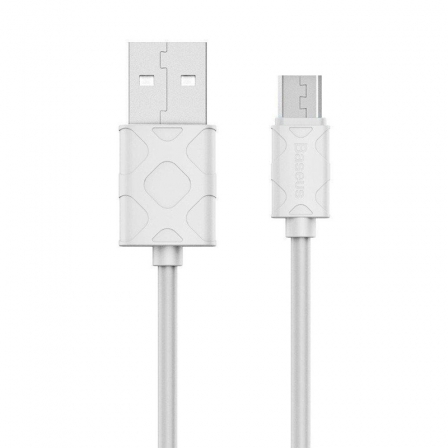 

Кабель Baseus Yaven Micro 2.1A 1m White (CAMUN-02), Белый