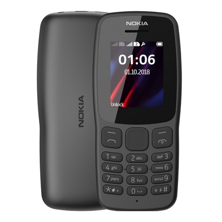 

Мобильный телефон Nokia 106 Dual Sim NEW Grey (16NEBD01A02), Серый