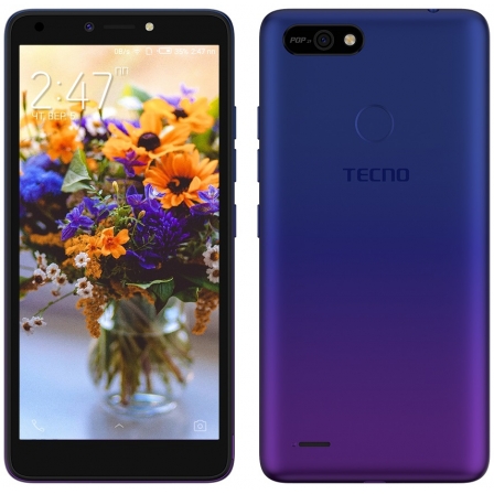 

Смартфон TECNO POP 2F (B1G) 1/16GB Dual SIM Dawn Blue (4895180766015), Синий