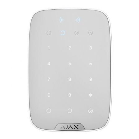 Безпроводова сенсорна клавіатура Ajax KeyPad Plus Біла