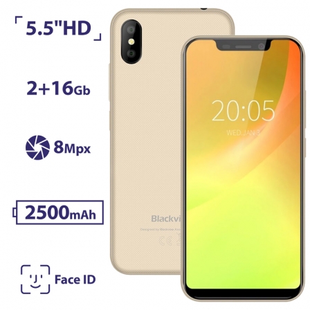 

Уценка Смартфон Blackview A30 2/16GB Gold, Золотой