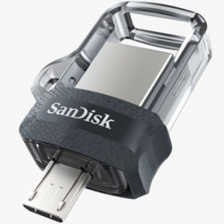 Флешка SanDisk 64 GB USB Ultra Dual OTG USB 3.0 Black (SDDD3-064G-G46)