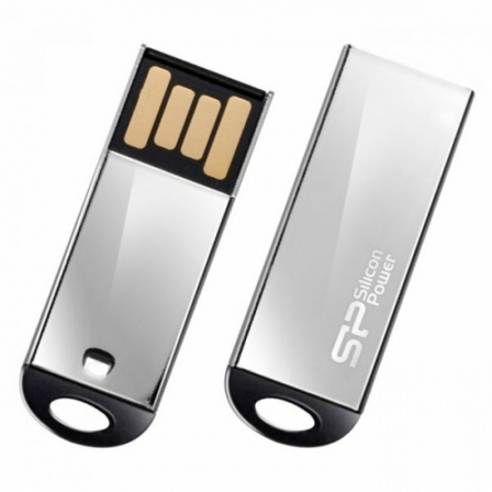 Flash SiliconPower USB 2.0 Touch 830 16Gb Silver no chain metal