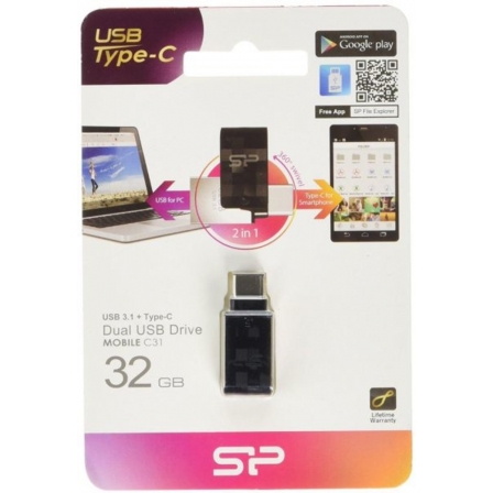 

Flash SiliconPower USB 3.1 Mobile Type-C/USB C31 32Gb Black