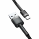 Кабель Baseus Cafule Cable USB For Type-C 3A 1m Gray+Black (CATKLF-BG1)