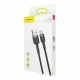 Кабель Baseus Cafule Cable USB For Type-C 3A 1m Gray+Black (CATKLF-BG1)