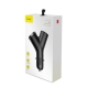 АЗУ Baseus Y type dual USB+cigarette lighter extended car charger 3.1 A Black (CCALL-YX01)