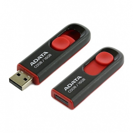 Flash A-DATA USB 2.0 C008 16Gb Black/Red