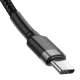 Кабель Baseus Cafule PD2.0 60W flash charging USB Type-C-Type-C (20V 3A)1M Grey+Black (CATKLF-GG1)