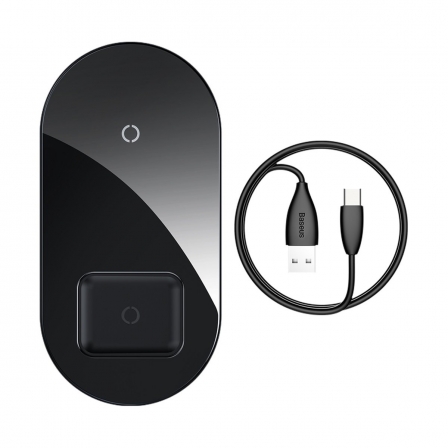 

Беспроводное зарядное устройство Baseus Simple 2in1 18W Black (WXJK-01), Черный