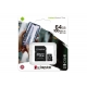 microSDXC (UHS-1) Kingston Canvas Select Plus 64Gb class 10 А1 (R-100MB/s) (adapter SD)