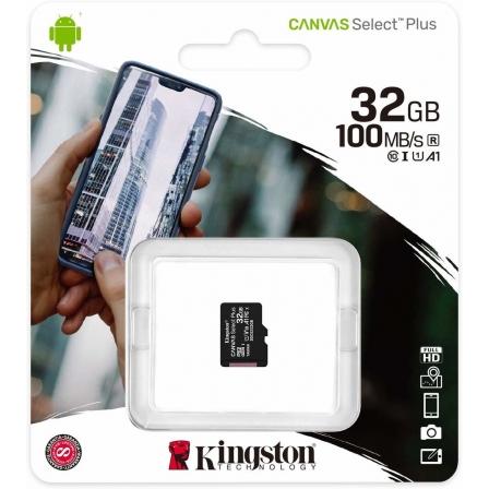 microSDHC (UHS-1) Kingston Canvas Select Plus 32Gb class 10 А1 (R-100MB/s)