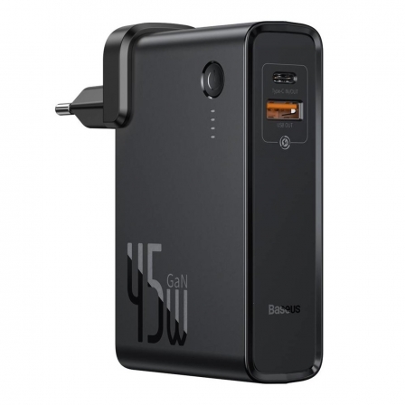 

Внешний аккумулятор (Power Bank) Baseus Power Station 2-in-1 Quick Charger USB - Type-C 10000 mAh Black (PPNLD-C01), Черный